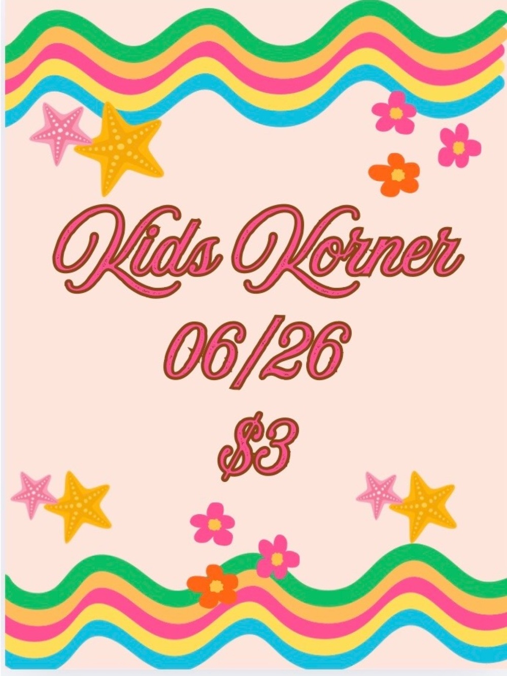 06/26 Kids Korner Marathon Unlisted Item
